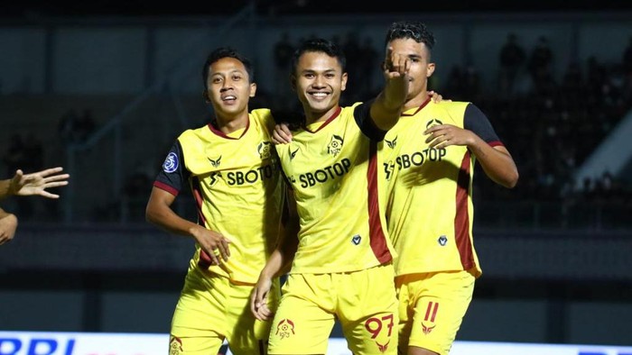 Selebrasi pemain Persikabo 1973.