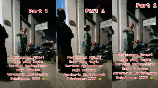 Viral Puteri Keraton Surakarta kesulitan menemui ayahandanya.