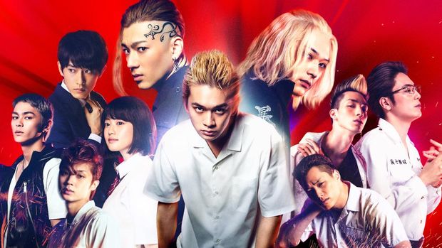 Film live-action Tokyo Revengers (2021) yang dibintangi Takumi Kitamura, Ryo Yoshizawa, dan Yuki Yamada.