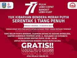 Gubernur Khofifah Bagikan Bendera Merah Putih Gratis, Simak Caranya
