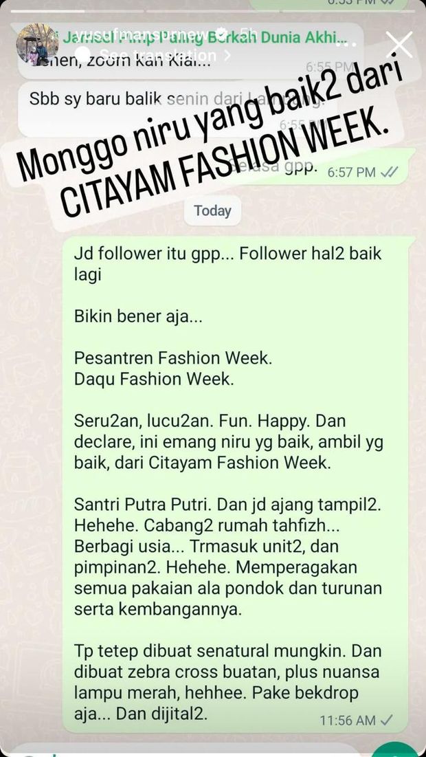 Instagram Story Ustaz Yusuf Mansur
