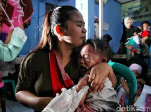 Sederet Ekspresi Anak-anak Saat Diimunisasi