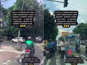 Ngakak! Lampu Merah Lama, Pedagang Menunggu Sambil Goreng Risol Ngakak! Lampu Merah Lama, Pedagang Menunggu Sambil Goreng Risol