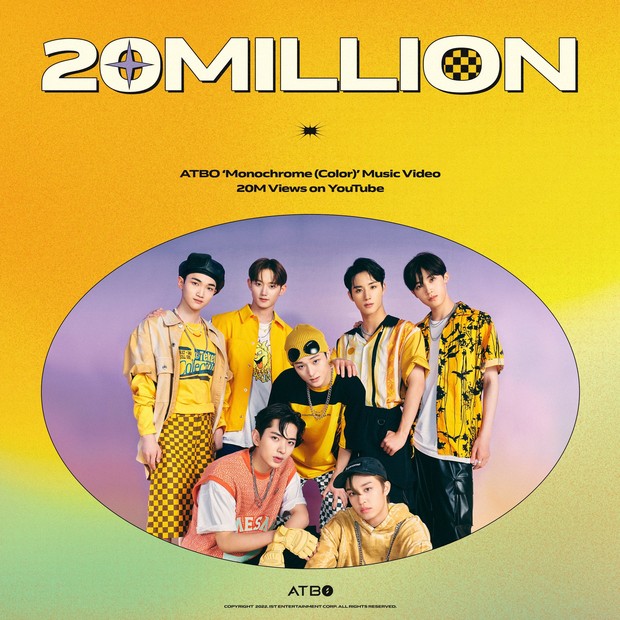 Poster Penayangan MV Monochrome (Color) sebanyak 20 Juta / Foto : twitter.com/ATBO_Ground