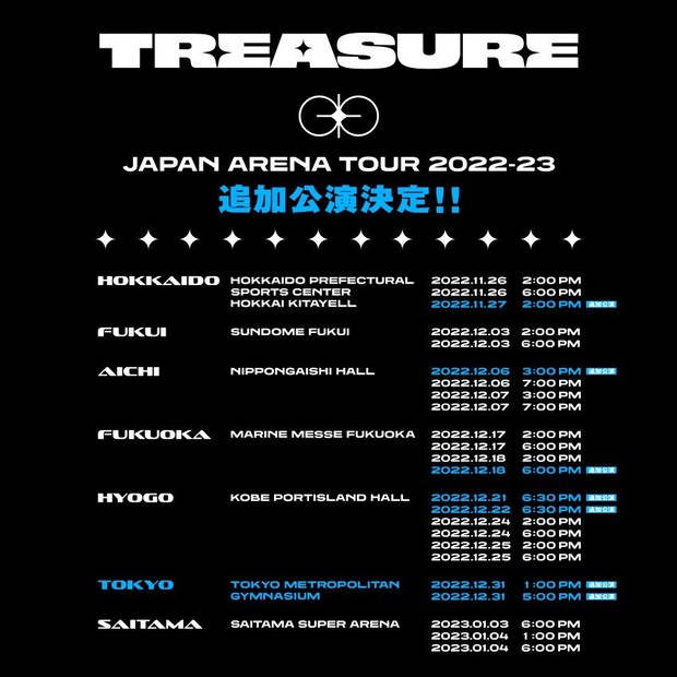Poster TREASURE JAPAN ARENA TOUR 2022-23開催決定 / Foto : twitter.com/yg_treasure_jp Poster TREASURE JAPAN ARENA TOUR 2022-23開催決定 / Foto : twitter.com/yg_treasure_jp