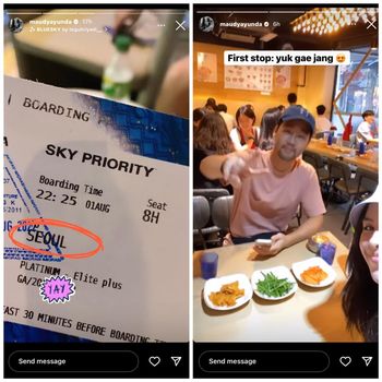 Unggahan Maudy Ayunda saat ke Korea