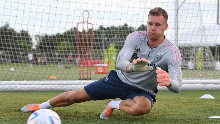 ORLANDO, FLORIDA - JULY 22: Bernd Leno of Arsenal during the Arsenal training session at the Omni Reso on July 22, 2022 in Orlando, Florida. (Photo by David Price/Arsenal FC via Getty Images)