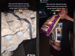 Bukan Cokelat, Pria Ini Bawakan Sembako untuk Kekasihnya saat Kencan