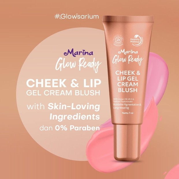 Marina Glow Ready Cheek & Lip Gel Cream Blush/Instagram @sahabatmarina Marina Glow Ready Cheek & Lip Gel Cream Blush/Instagram @sahabatmarina