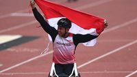Momen Atlet Balap kursi Roda, Jaenal Aripin Berhasil Raih Emas