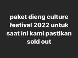 Laris Manis! 2.000 Tiket Dieng Culture Festival Ludes Terjual dalam 1,5 Jam