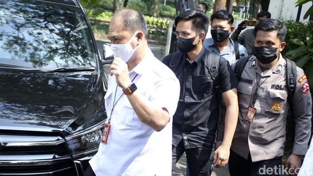 Bharada E atau Bharada Richard Eliezer saat menjalani pemeriksaan di Komnas HAM