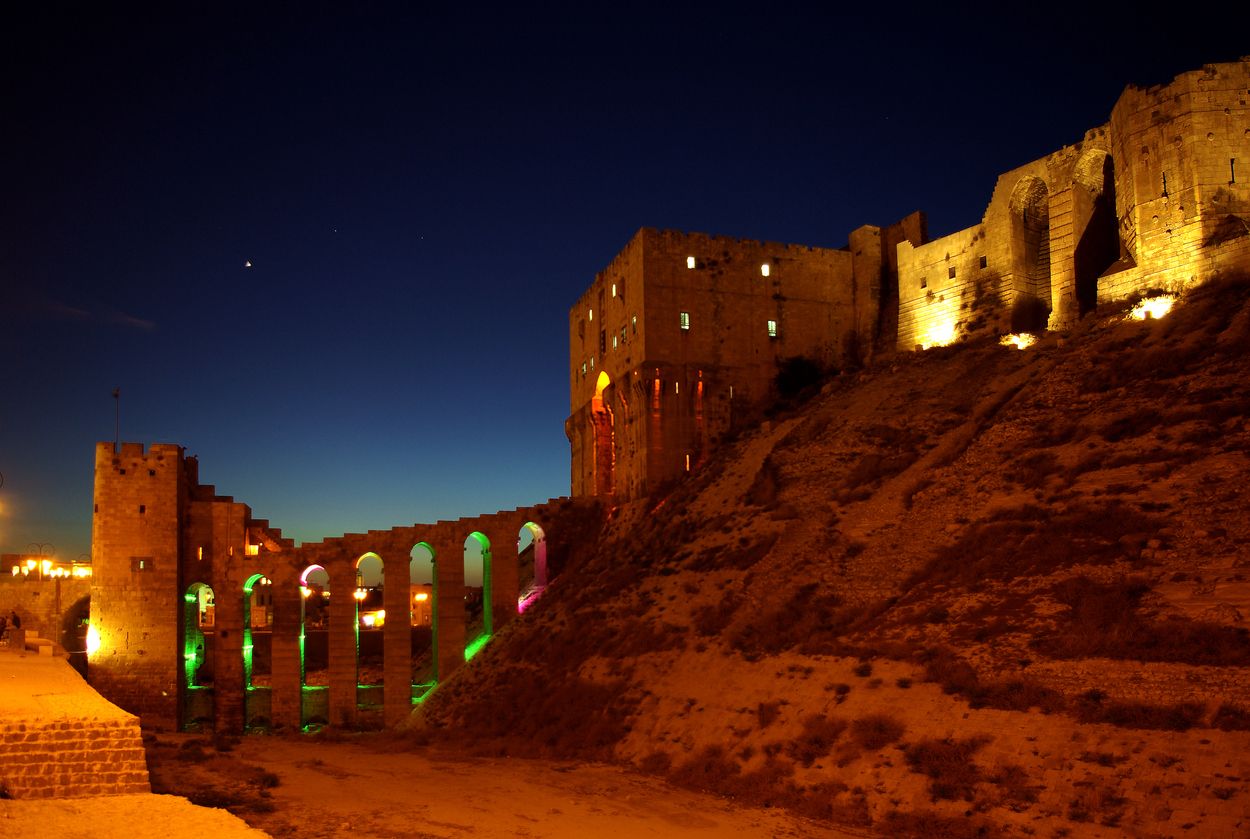 Citadel at the dusk, Aleppo, Syria