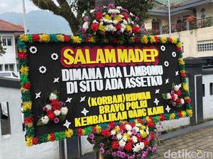Salam Madep! Korban Kirim Karangan Bunga Jelang Sidang Doni Salmanan
