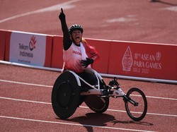 Haru Maria Goretty Sabet Emas Balap Kursi Roda