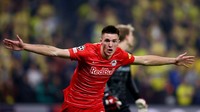 Arsenal masih incar striker dan bek tengah. Benjamin Sesko, striker RB Leipzig masuk dalam daftar incaran (Getty Images)