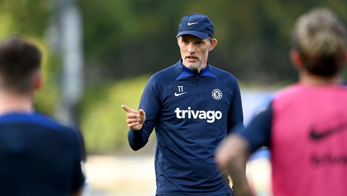 LOS ANGELES, CA - JULY 11: Manager Thomas Tuchel of Chelsea during a training session at Drake Stadium UCLA Campus on July 11, 2022 in Los Angeles, California. (Photo by Darren Walsh/Chelsea FC via Getty Images)