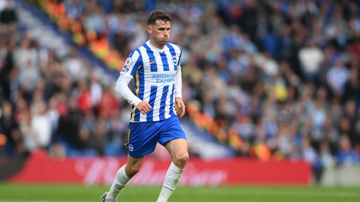 BRIGHTON, ENGLAND - MAY 07: Pascal Gross of Brighton & Hove Albion in action during the Premier League match between Brighton & Hove Albion and Manchester United at American Express Community Stadium on May 07, 2022 in Brighton, England. (Photo by Mike Hewitt/Getty Images)