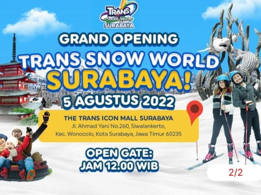 Ayo Rek Dolanan Salju di Trans Icon Mall Surabaya!