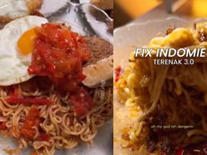 TikToker Ini Bikin Kreasi Indomie Sambal Tomat dan Rawon Salted Egg Lezat