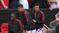 Cristiano Ronaldo menjadi salah satu pemain cadangan MU ketika menjamu Brighton. Foto: PA Images via Getty Images/Ian Hodgson - PA Images