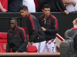 Cristiano Ronaldo menjadi salah satu pemain cadangan MU ketika menjamu Brighton. Foto: PA Images via Getty Images/Ian Hodgson - PA Images