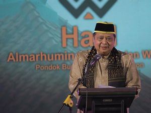 Di Haul Almarhumin Cirebon, Airlangga Bicara Dukungan Ulama Atasi Pandemi
