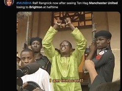 Kekalahan MU saat menjamu Brighton mungkin membuktikan performa Ralf Rangnick, yang sebelumnya duduk di kursi manajer MU, tidak buruk-buruk amat. Foto: dok. Twitter