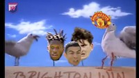 Di Old Trafford, MU bahkan ketinggalan dua gol lebih dulu sampai akhirnya bikin gol hiburan. Tetap saja, Setan Merah kena patuk Burung Camar dengan skor 1-2. Foto: dok. Twitter