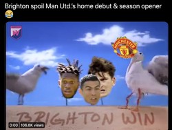 Di Old Trafford, MU bahkan ketinggalan dua gol lebih dulu sampai akhirnya bikin gol hiburan. Tetap saja, Setan Merah kena patuk Burung Camar dengan skor 1-2. Foto: dok. Twitter
