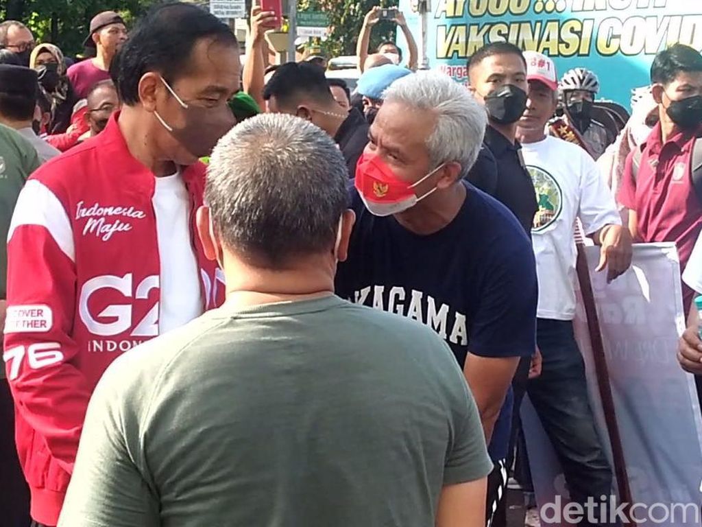 Temani Jokowi Jalan-jalan di CFD Solo, Ganjar Ngaku Kebetulan Bertemu