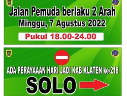 Jalan Lingkar dari Arah Jogja ke Stadion Klaten Ditutup Malam Ini