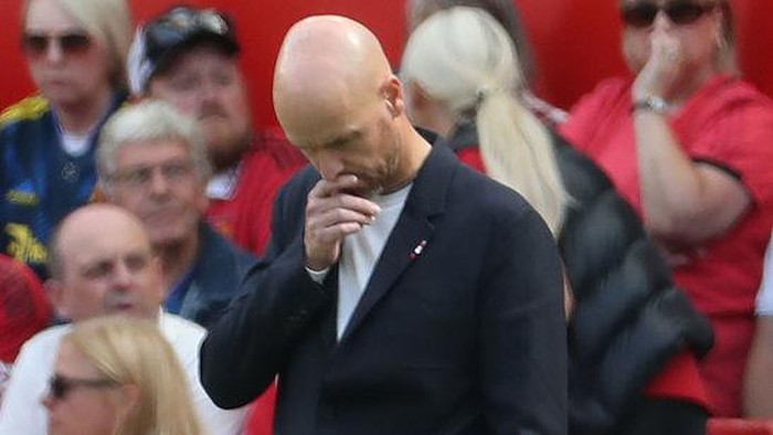 Erik ten Hag MANCHESTER, ENGLAND - AUGUST 07: Manager Erik ten Hag of Manchester United watches from the touchline during the Premier League match between Manchester United and Brighton & Hove Albion at Old Trafford on August 07, 2022 in Manchester, England. (Photo by Tom Purslow/Manchester United via Getty Images)