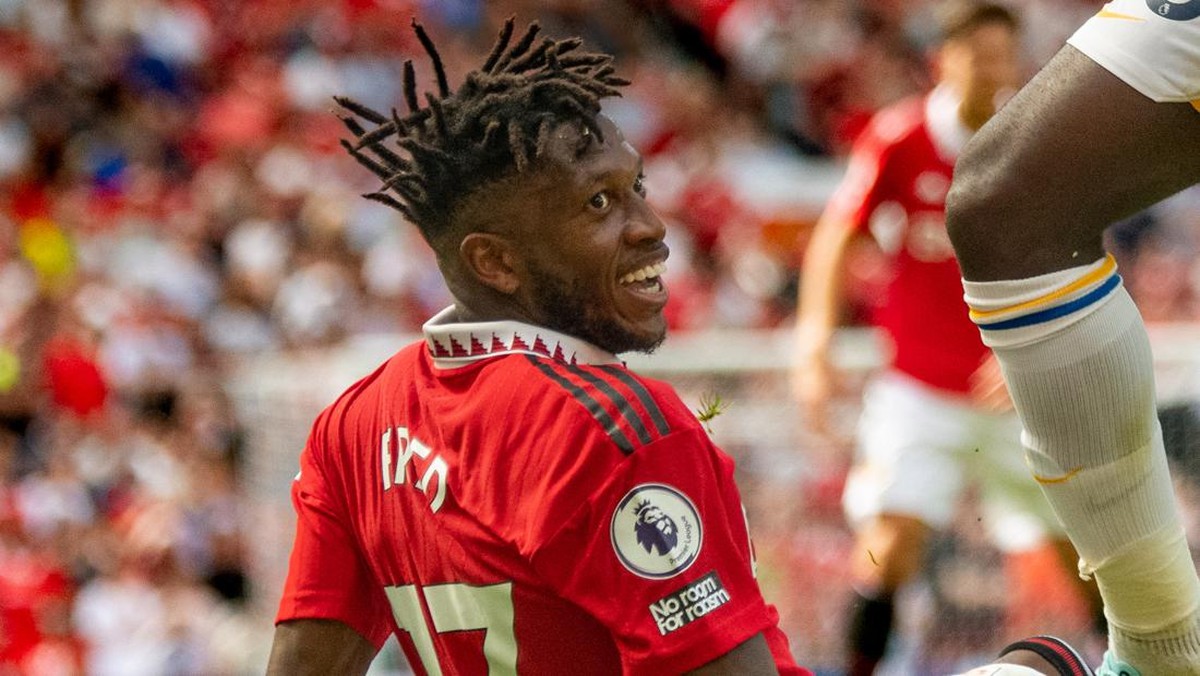 Fred tampil memble di laga Man Utd vs Brighton. (Foto: Manchester United via Getty Imag/Ash Donelon)
