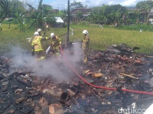 Rumah Dekat Pertashop di Prambanan Klaten Ludes Terbakar