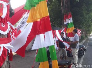 Sepi Saat Pandemi, Kini Omzet Penjualan Bendera di Pasuruan Rp 4 Juta Sehari