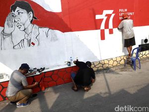 Sambut HUT RI, Warga Hias Dinding Rumah dengan Mural Kemerdekaan