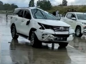 2 Anggota DPRD Bontang Kecelakaan di Tol Balsam, Diduga Hilang Kendali