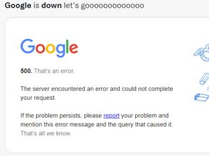 Google Dilaporkan Down, Catat Rekor Baru Tahun Ini