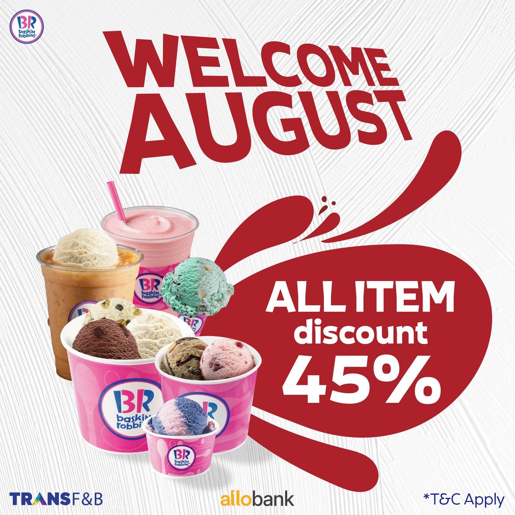 Promo Baskin Robbins dan Allo Bank bulan Agustus