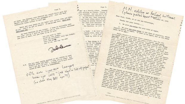 John Lennon Signed and Hand-Annotated 1971 Scathing Letter to Paul McCartney Published in Melody Maker Caiazzo & REAL