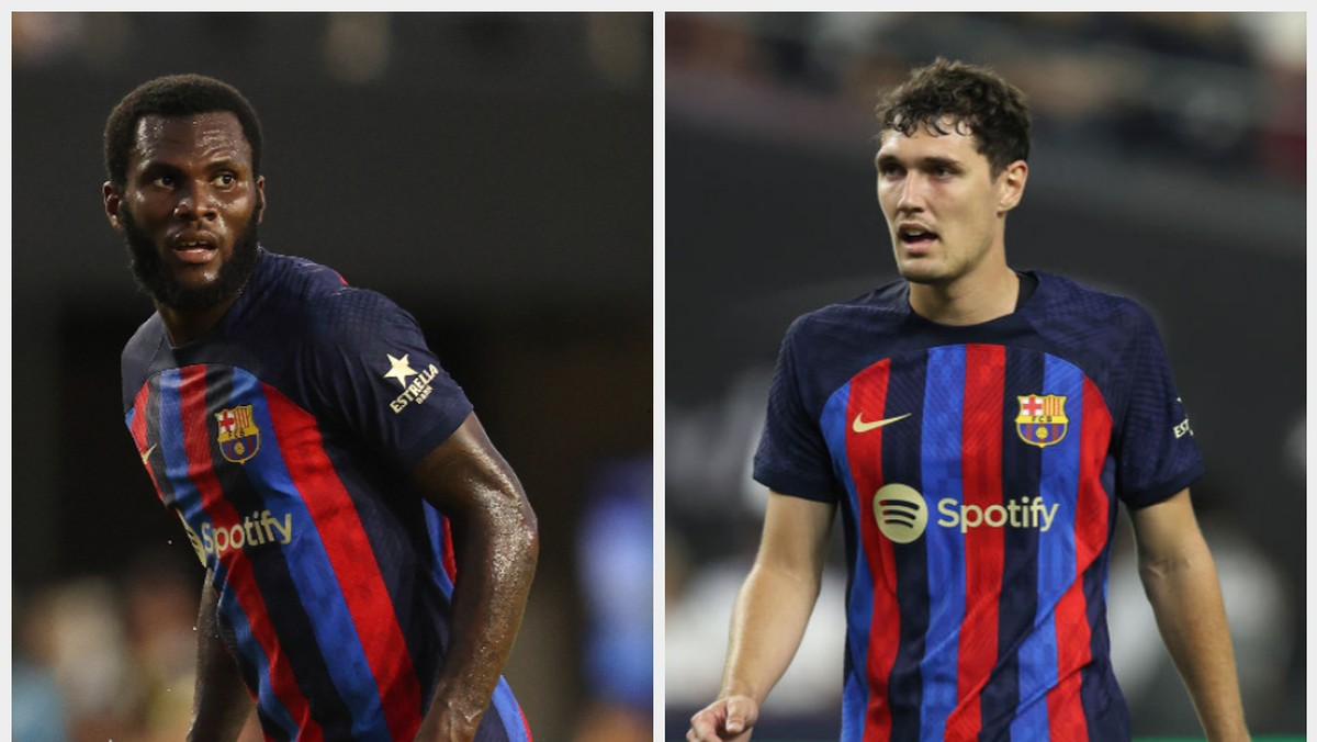Franck Kessie dan Andreas Christensen di Barcelona. (Foto: Darren Walsh/Chelsea FC via Getty Images/James Williamson - AMA/Getty Images)