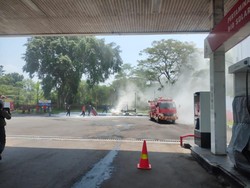 Muncul Api di SPBU Soekarno-Hatta Lebak, 1 Karyawan Alami Luka Bakar