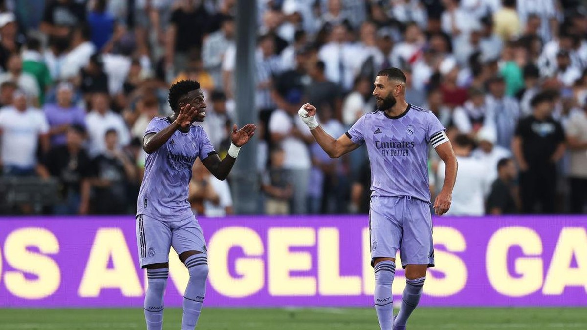 Real Madrid sudah punya Benzema dan Vinicius, tak butuh Mbappe (Getty Images/Omar Vega)
