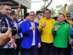 Trio Ketum Koalisi Indonesia Bersatu Daftar Bareng ke KPU