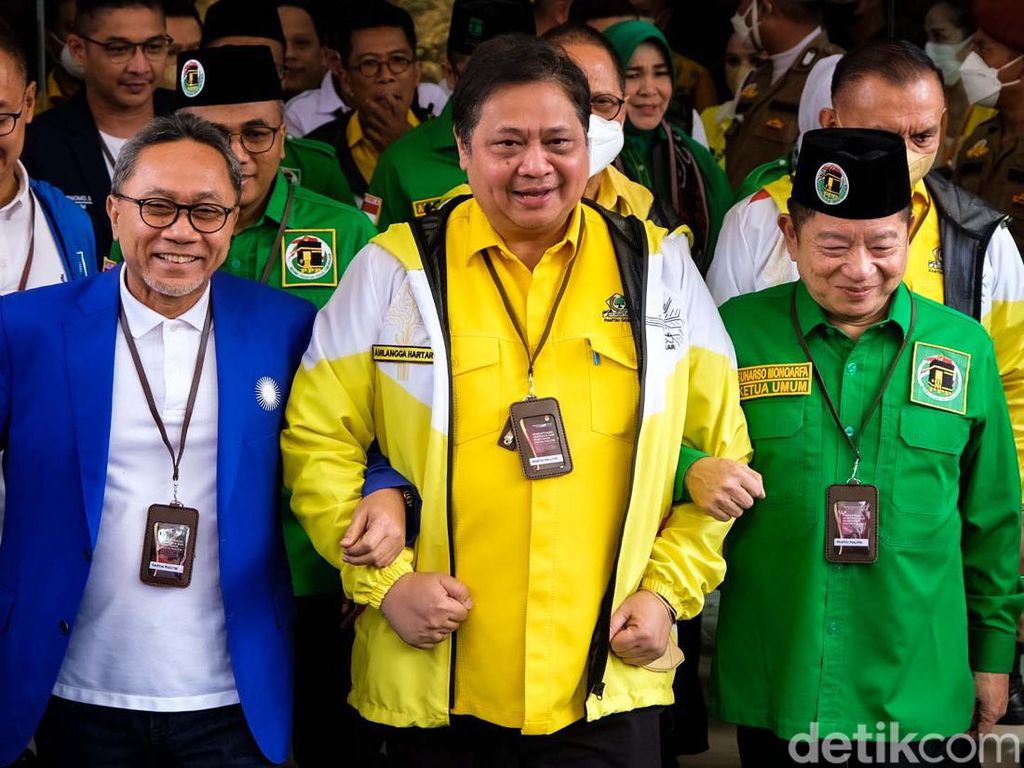 Trio Ketum KIB Daftar Bareng ke KPU, Nyatakan Solid Menuju Pemilu 2024