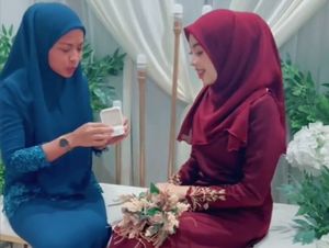Viral Wanita Antar Eks Suami Nikah Lagi, Pasangkan Cincin di Jari Pengantin