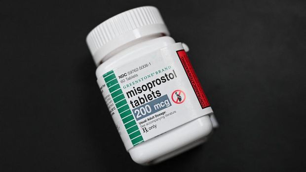Misoprostol, one of the two drugs used in a medication abortion, is displayed at the Women's Reproductive Clinic, which provides legal medication abortion services, in Santa Teresa, New Mexico, on June 17, 2022. Mifepristone is taken first to stop the pregnancy, followed by Misoprostol to induce bleeding. - In the wake of Friday's ruling by the US Supreme Court striking down Roe v Wade and the federally protected right to an abortion, women from Texas and other states are traveling to clinics like the Women's Reproductive Health Clinic in New Mexico for legal abortion services under the state's more liberal laws. - RESTRICTED TO EDITORIAL USE (Photo by Robyn Beck / AFP) / RESTRICTED TO EDITORIAL USE (Photo by ROBYN BECK/AFP via Getty Images)