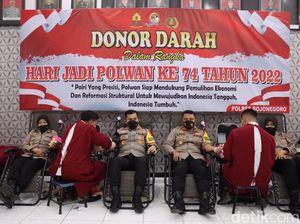 Polres Bojonegoro Kumpulkan 138 Kantong Darah Peringati Hari Polwan Polres Bojonegoro Kumpulkan 138 Kantong Darah Peringati Hari Polwan