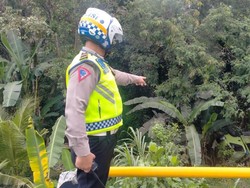 Banting Setir Mendadak, Truk Terjun ke Jurang di Tabanan